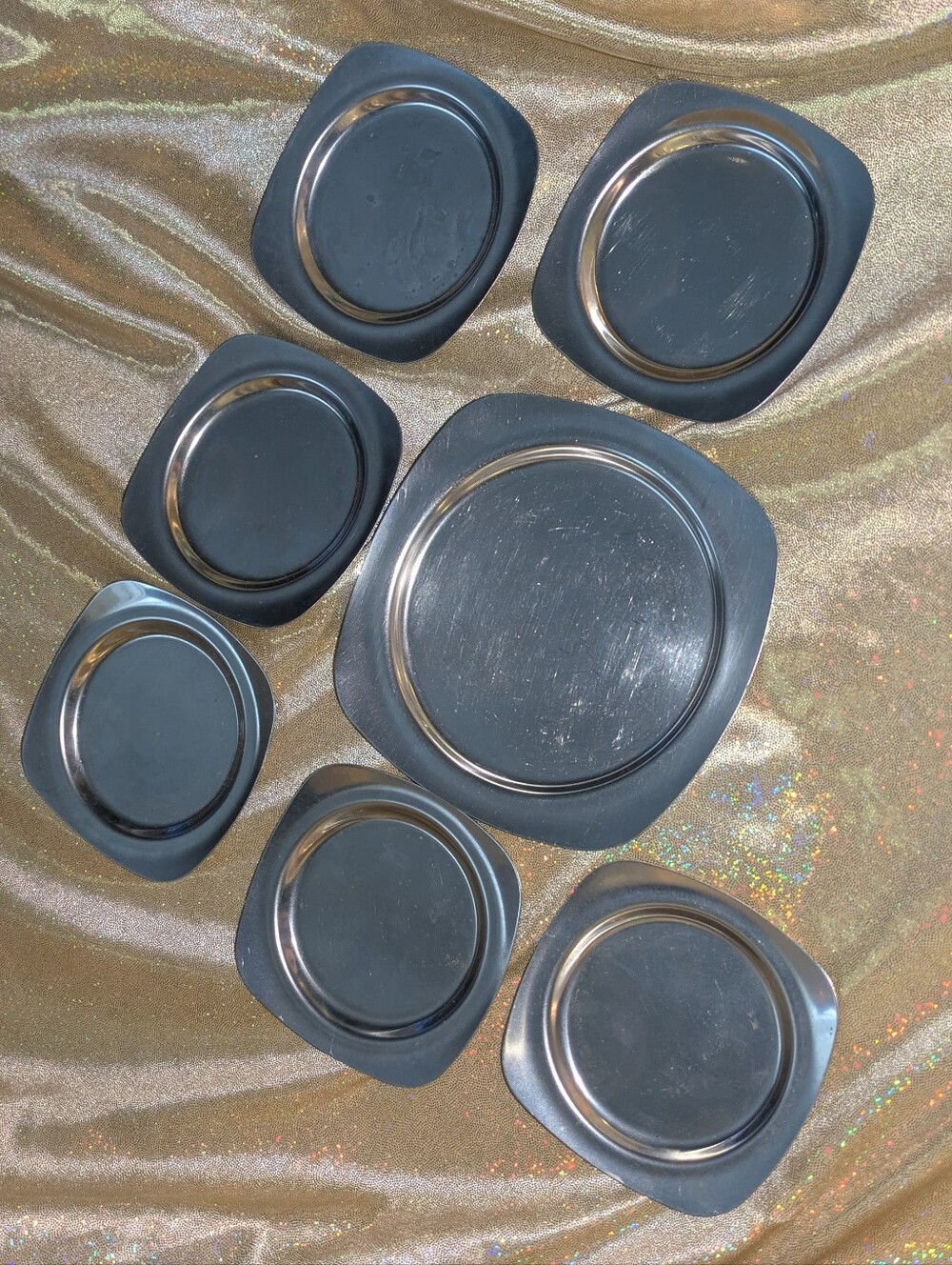 WMF Stainless Steel 6 Coaster & Wine Holder Set.   Excellent Condition